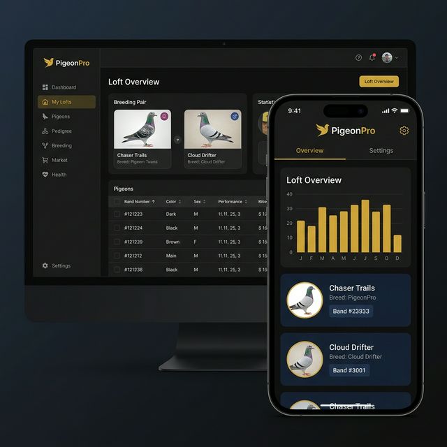 Breeding & Loft Management — Desktop and Mobile