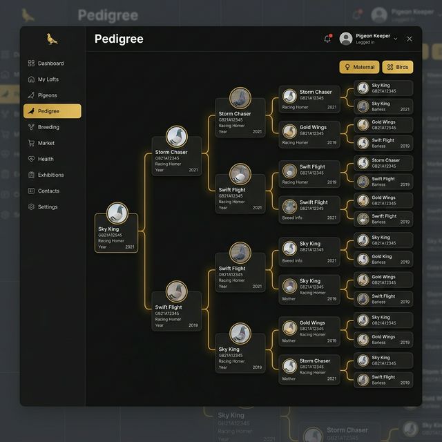 Pedigree & Lineage Management Screenshot